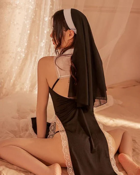 Divine Confidence Roleplay Lace Lingerie Set